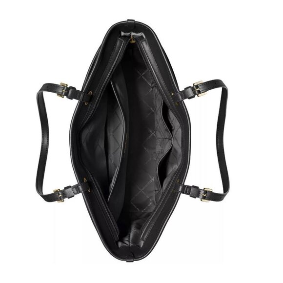 MICHAEL KORS Winston pebbled leather zip top women's large tote bag - BLACK - Picture 10 of 11